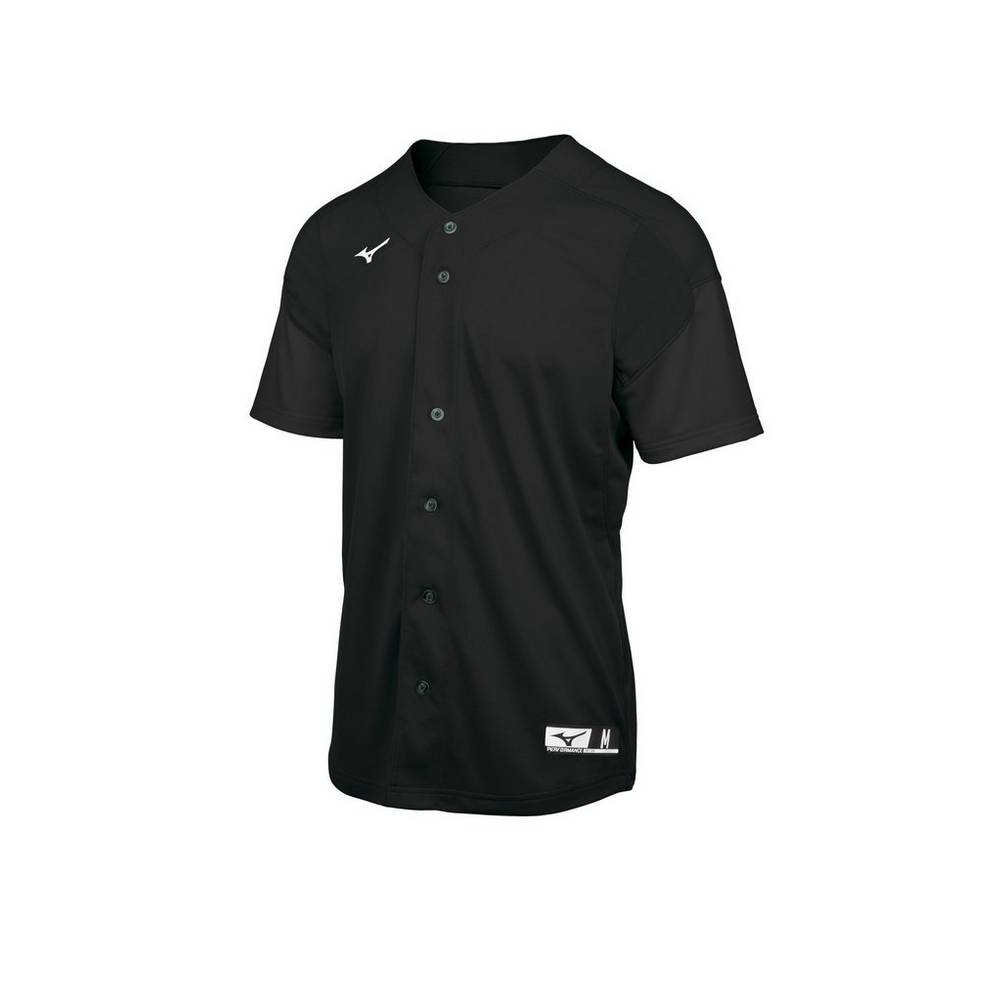 Panske Dresy Mizuno Aerolite Full Button Baseball Čierne Vypredaj YVBG50498